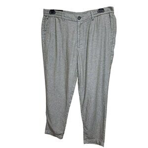Banana Republic Mens Linen Blend Mason Athletic Breathable Tapered Pants 36x30